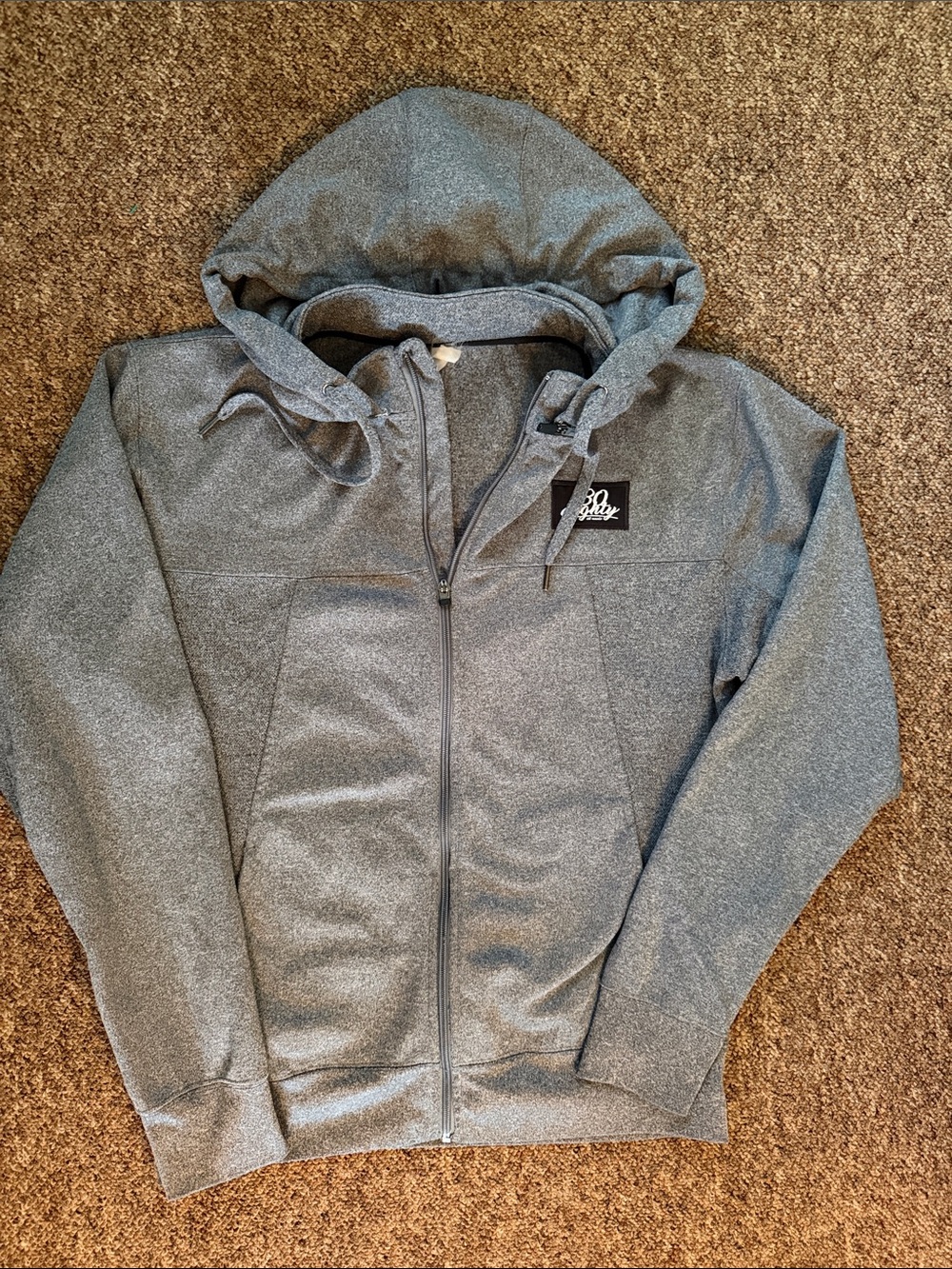 Eighty Eight Heather Gray Full-Zip Hooded Jacket
